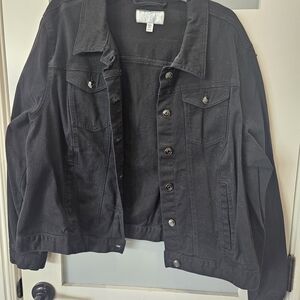 Time and Tru Black Jean Jacket